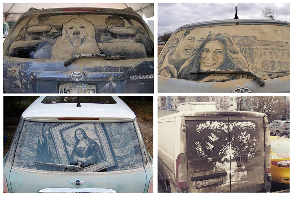 Los coches polvorientos, nuevos lienzos para obras de arte hiperrealistas