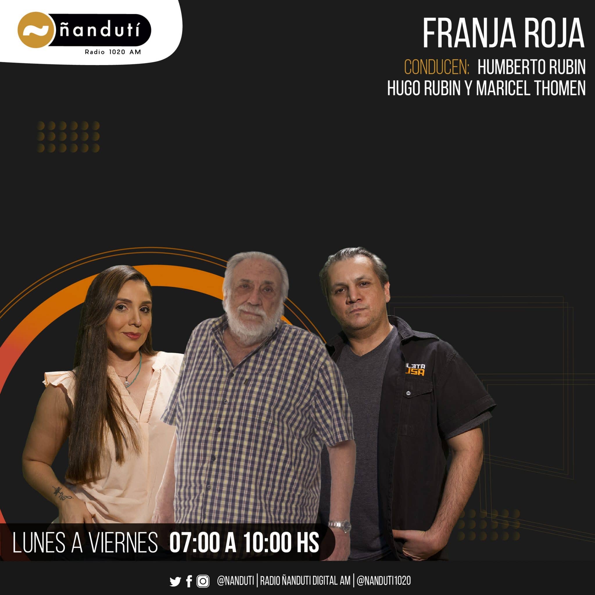 Franja Roja con Humberto y Hugo Rubin junto con Maricel Thomen