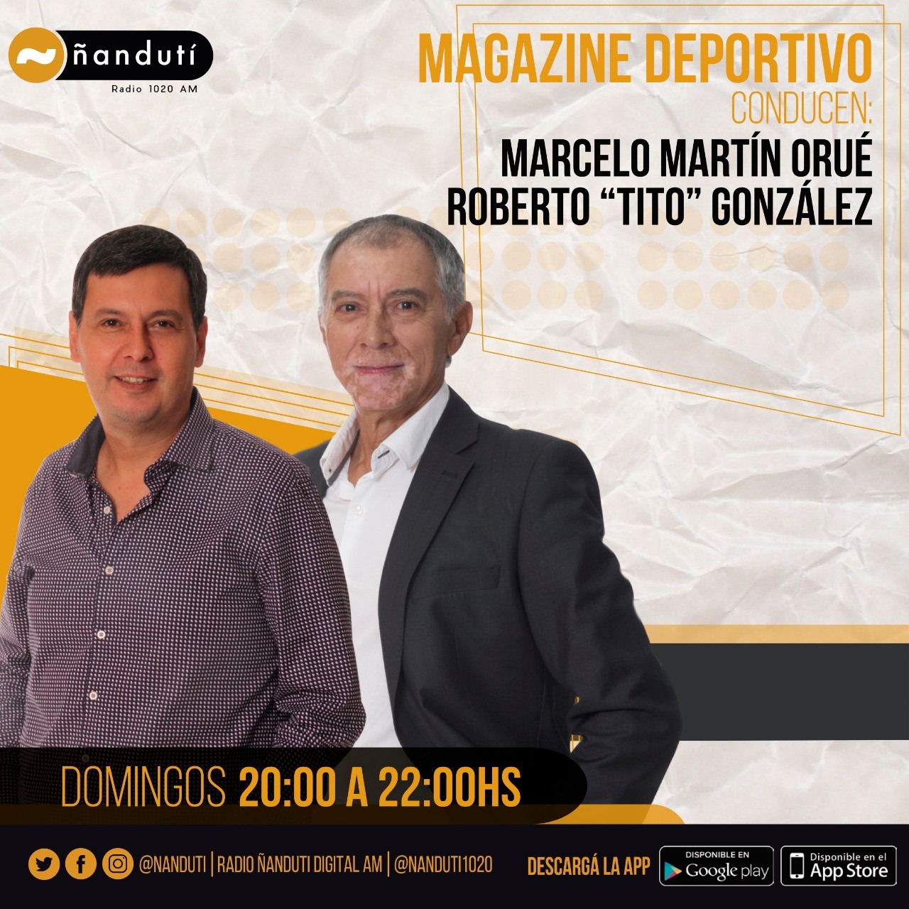 Magazine Deportivo con Marcelo Martín Orué y Roberto “Tito” González