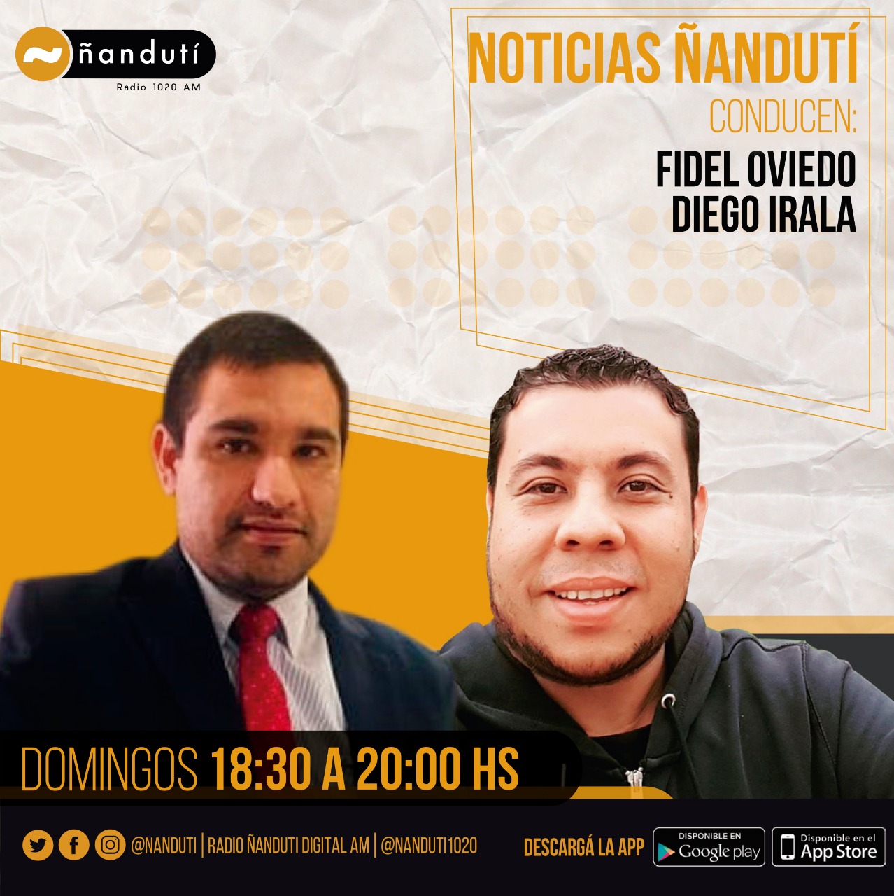 Noticias Ñanduti con Fidel Oviedo y Diego Irala