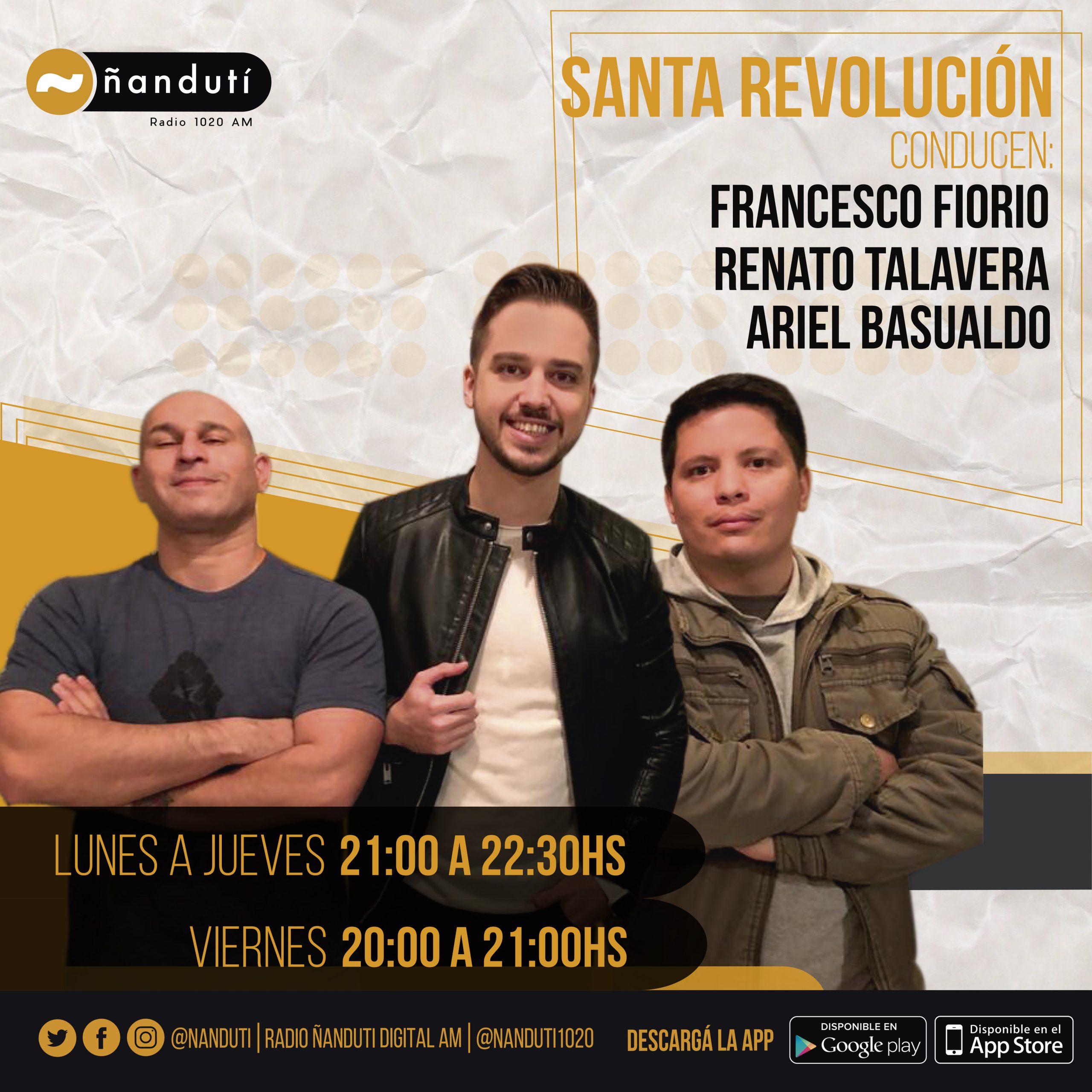 Santa Revolución con Francesco Fioro, Renato Talavera y Ariel Basualdo
