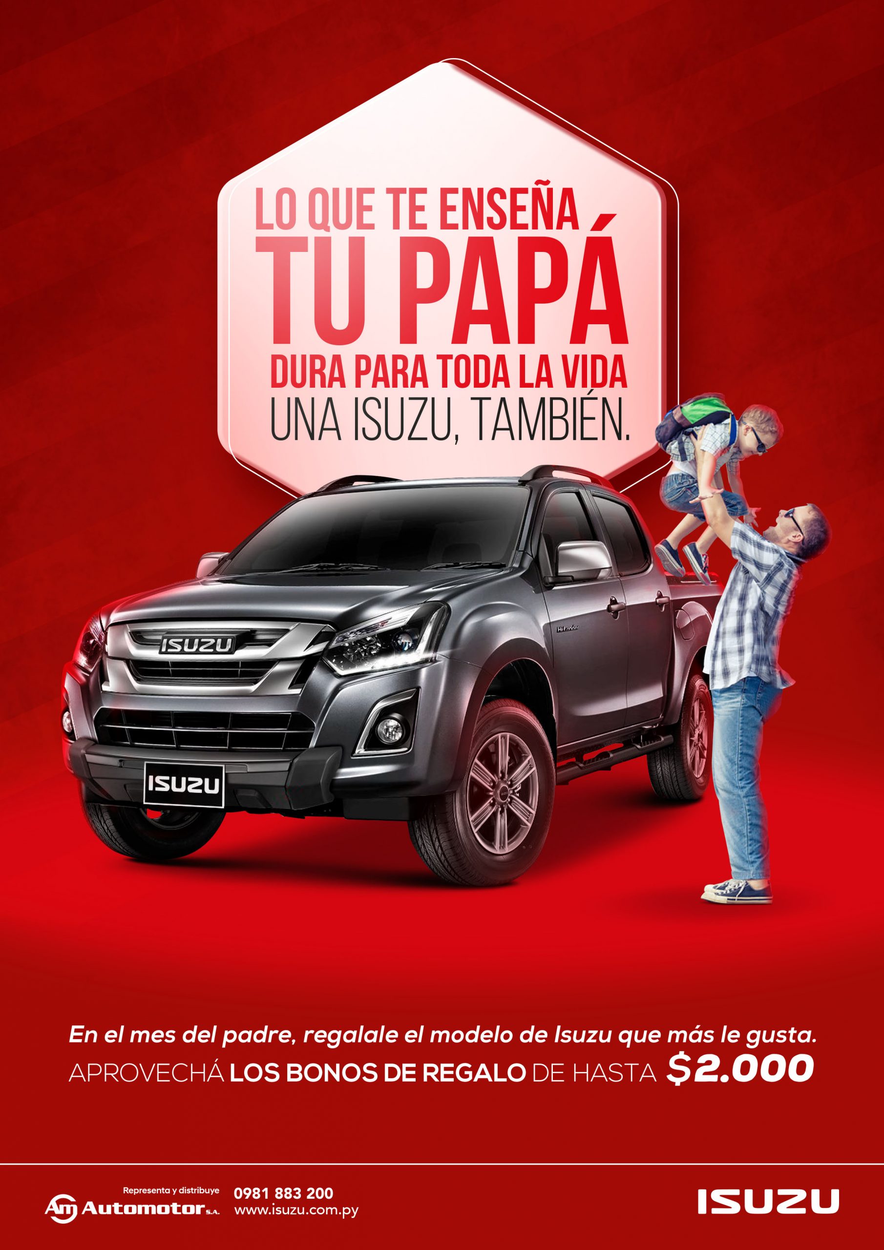 En el mes del padre Isuzu celebra con importantes promociones