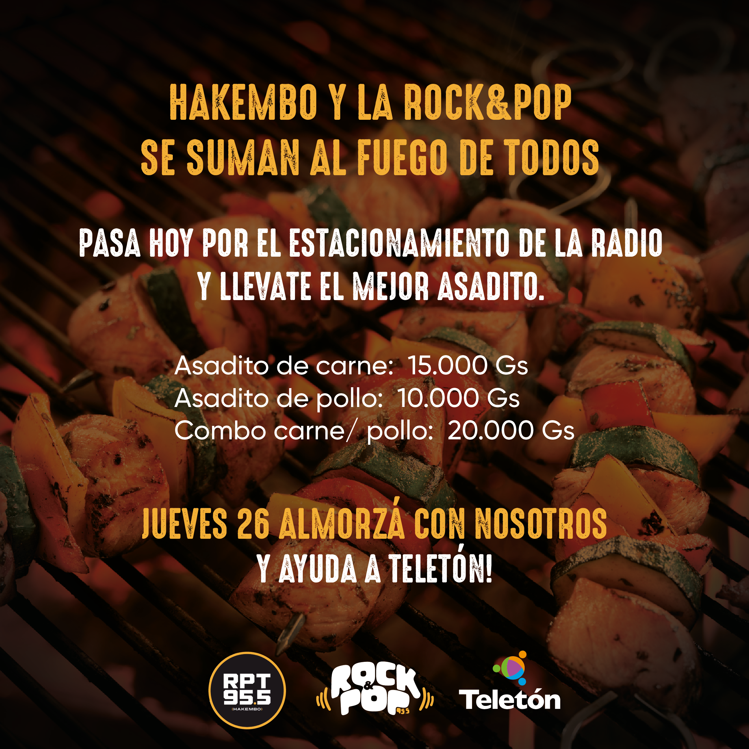 Un asadito en la Rocka por Teletón
