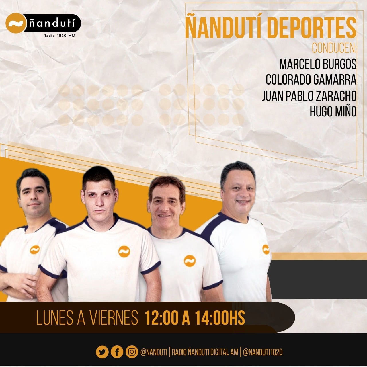 Ñandutí Deportes con Marcelo Burgos, Colorado Gamarra, Juan Pablo Zaracho y Hugo Miño
