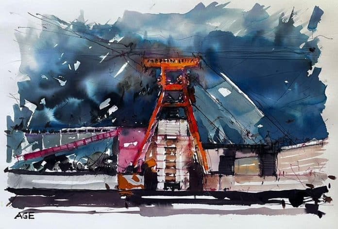 Artista paraguayo gana concurso internacional de acuarela en Alemania