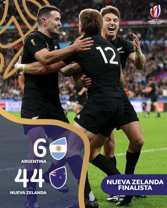 All Blacks vencieron a los Pumas: Argentina eliminada del Mundial de Rugby ante Nueva Zelanda