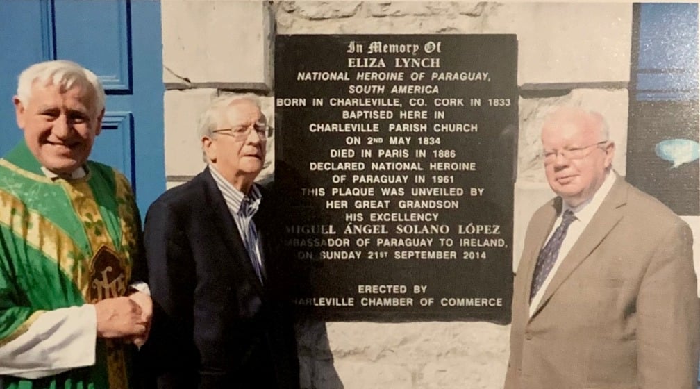 Inauguran Placa conmemorativa por el nacimiento número 190 de Madame Lynch en Irlanda