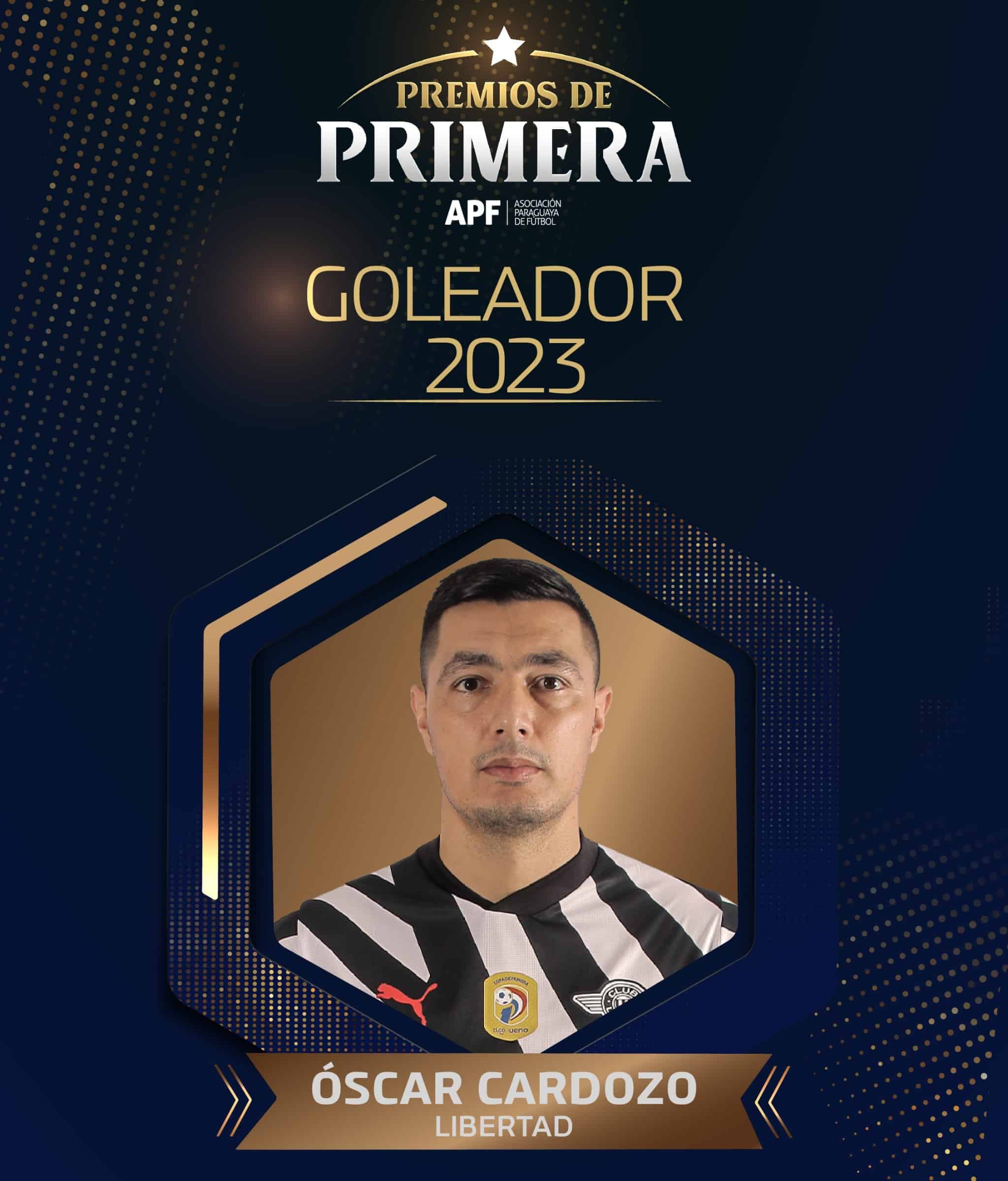 Premios APF: Óscar «Tacuara» Cardozo el mejor futbolista de la temporada 2023