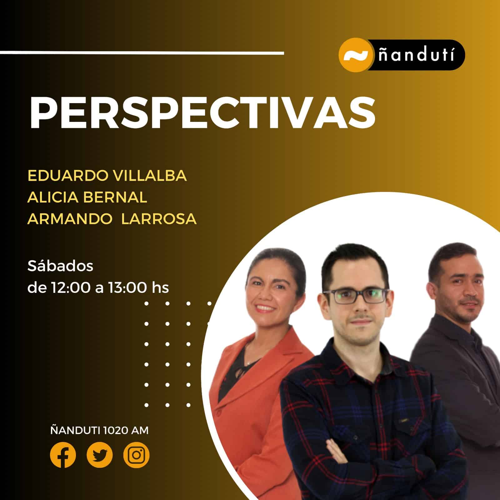 PERSPECTIVAS CON ALICIA BERNAL, EDUARDO VILLALBA Y ARMANDO LARROSA
