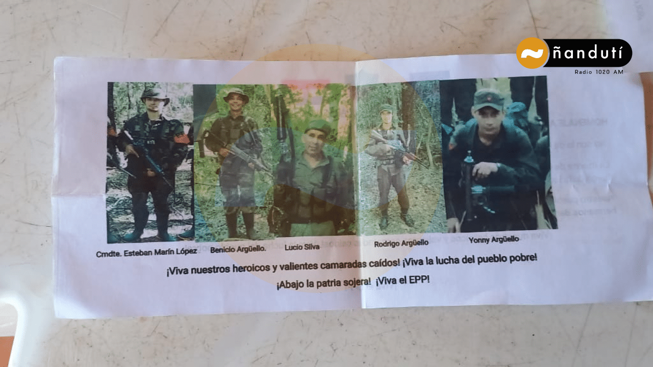 Aparece panfleto supuestamente enviado por la organización criminal EPP