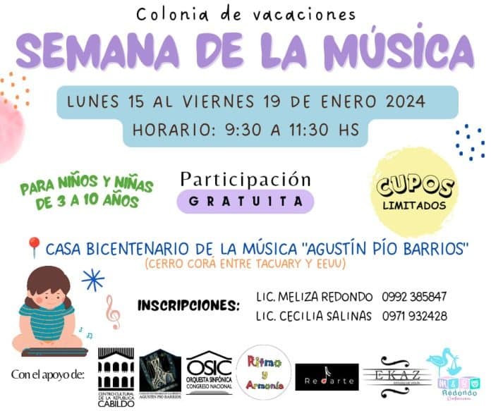 OSIC invita a colonia de vacaciones para niños apasionados por el arte