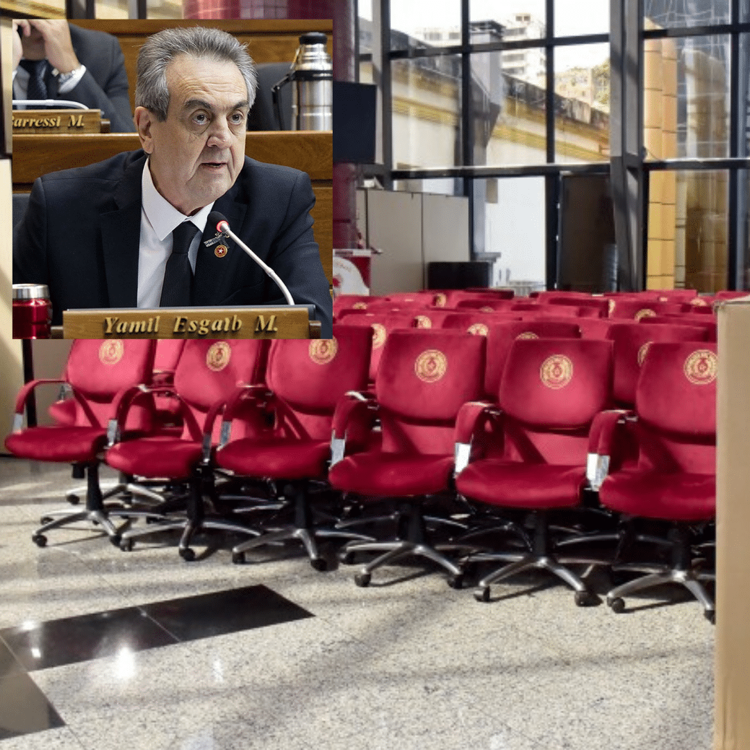 Diputado Esgaib criticó decisión de Ovelar: “es un disparate comprar sillas ahora”