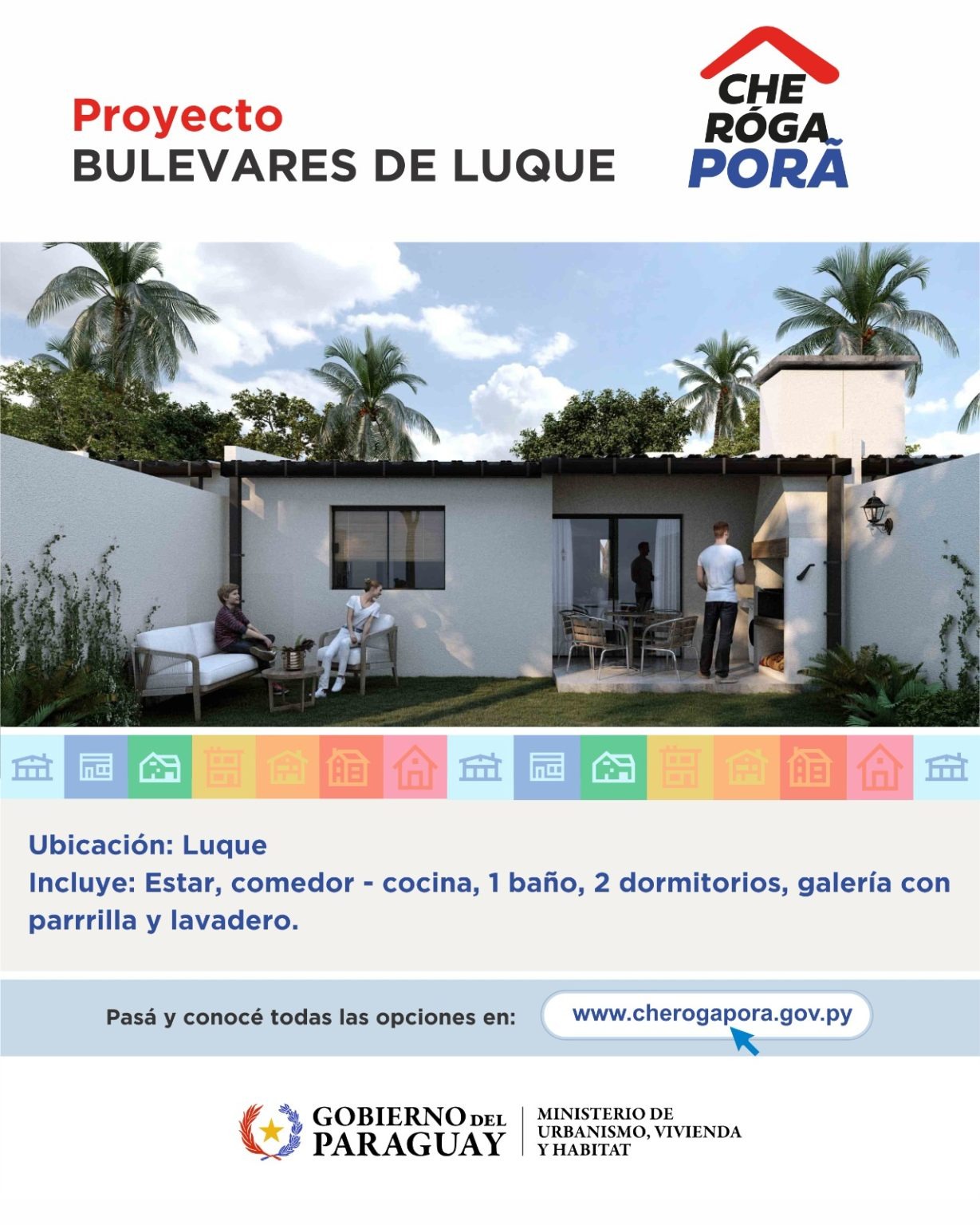 Che Róga Porâ: 31 viviendas en Luque se suman a la plataforma