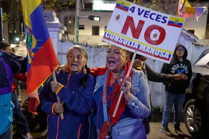 Ecuatorianos dicen «No» al referéndum del gobierno de Noboa